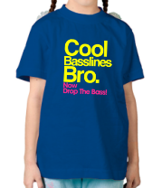 Детская футболка Cool baseline bro фото
