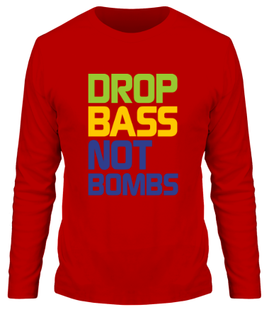 Мужская футболка длинный рукав Drop bass not bomb