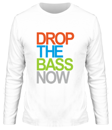 Мужская футболка длинный рукав Drop the bass now