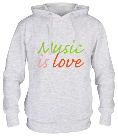 Толстовка худи Music is love