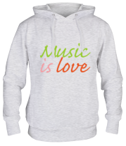 Толстовка худи Music is love фото