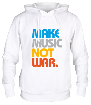 Толстовка худи Make music not war