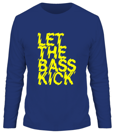 Мужская футболка длинный рукав Let the bass kick