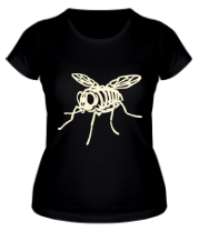 Женская футболка Рентген мухи glow фото