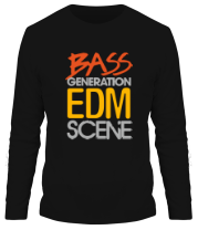 Мужская футболка длинный рукав Bass generation EDM scene фото