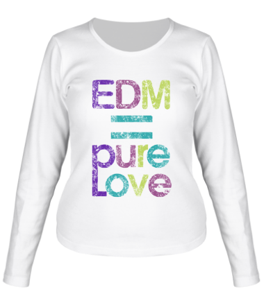 Женская футболка длинный рукав EDM pure love