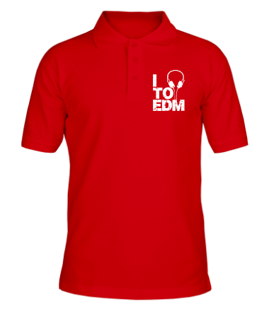 Мужская футболка поло I listen to EDM