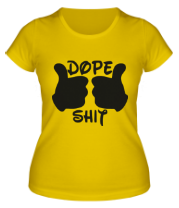 Женская футболка Dope shit фото