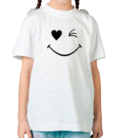 Детская футболка Подмигивающий смайлик