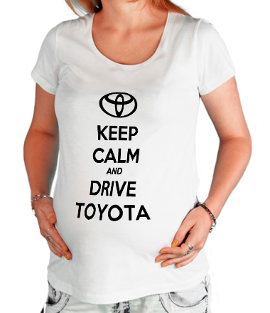 Футболка для беременных Keep calm and drive Toyota