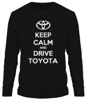 Мужская футболка длинный рукав Keep calm and drive Toyota фото