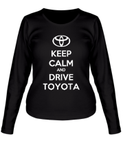 Женская футболка длинный рукав Keep calm and drive Toyota фото