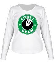 Женская футболка длинный рукав Corel Draw фото