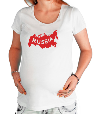 Футболка для беременных Карта России