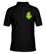 Мужская футболка поло Андроид яблокоголовый