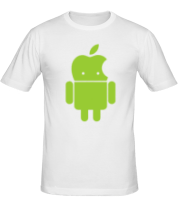 Мужская футболка Андроид яблокоголовый фото