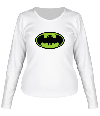 Женская футболка длинный рукав Android-Batman