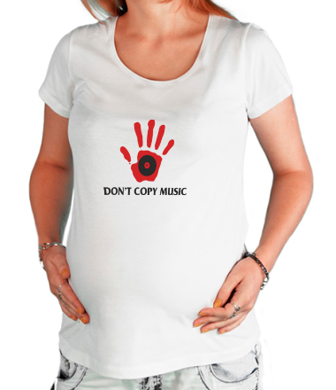 Футболка для беременных Don't copy music