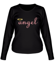Женская футболка длинный рукав Ангел фото