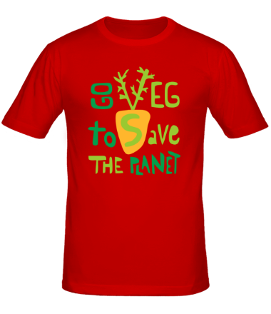 Мужская футболка Go veg to save the planet