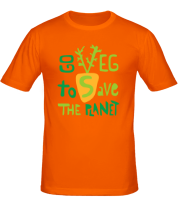 Мужская футболка Go veg to save the planet фото