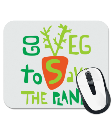 Коврик для мыши Go veg to save the planet