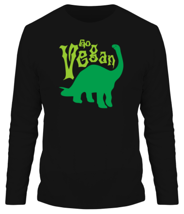 Мужская футболка длинный рукав Go vegan