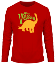 Мужская футболка длинный рукав Go vegan фото