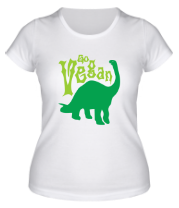 Женская футболка Go vegan фото