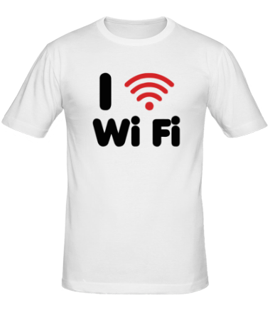 Мужская футболка I love Wi Fi