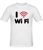 Мужская футболка I love Wi Fi фото