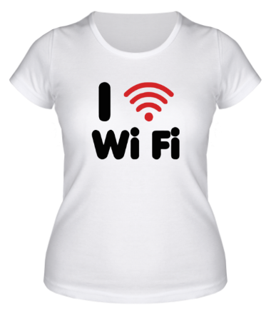 Женская футболка I love Wi Fi