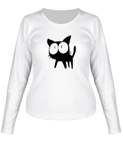 Женская футболка длинный рукав Котёнок фото