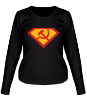 Женская футболка длинный рукав Супер СССР фото