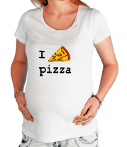 Футболка для беременных Я люблю пиццу фото