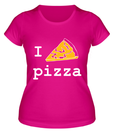 Женская футболка Я люблю пиццу