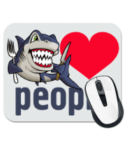 Коврик для мыши Shark love people фото