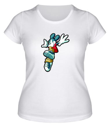 Женская футболка Микки Маус прыгает