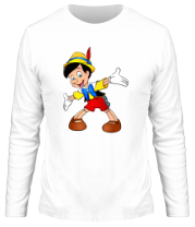 Мужская футболка длинный рукав Пиноккио фото