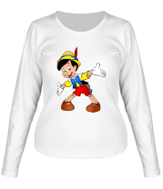 Женская футболка длинный рукав Пиноккио фото