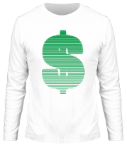 Мужская футболка длинный рукав Знак доллара фото