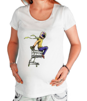 Футболка для беременных Гонщик на магазинной тележке фото