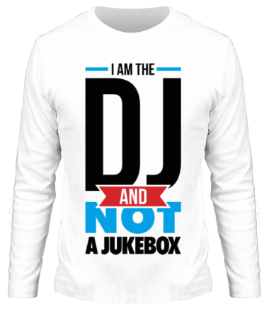 Мужская футболка длинный рукав I am the DJ