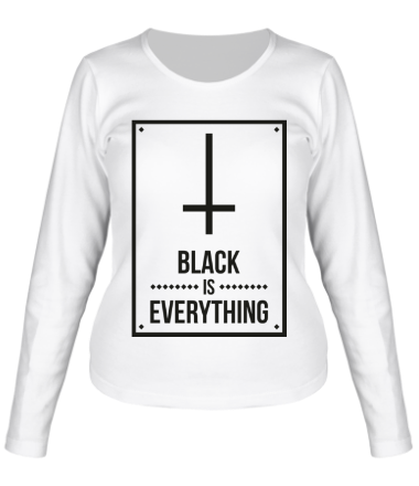 Женская футболка длинный рукав Black is Everything