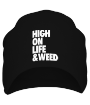 Шапка High on Life & Weed фото