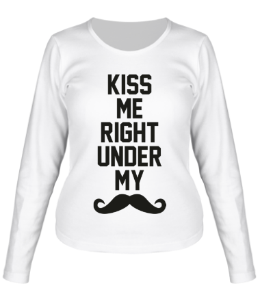 Женская футболка длинный рукав Kiss me