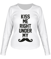 Женская футболка длинный рукав Kiss me фото