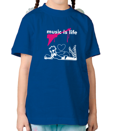 Детская футболка Music is life