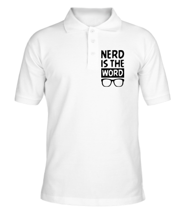 Мужская футболка поло Nerd is the Word