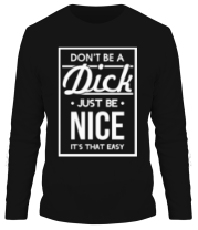 Мужская футболка длинный рукав Nice Dick фото